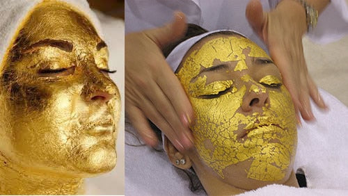 5PCS 4.33*4.33cm Gold Foil Mask Sheet Spa 24K Gold Face Mask Thailand Beauty Salon Equipment Anti-Wrinkle Lift Face  Beauty Care