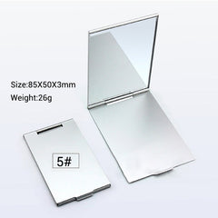 Ultra-thin Makeup Mirror Vanity Mirror Cosmetic 5 Sizes Make Up Pocket Silver Rectangle Foldable Compact Makeup Folding Mirrors