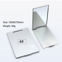 Ultra-thin Makeup Mirror Vanity Mirror Cosmetic 5 Sizes Make Up Pocket Silver Rectangle Foldable Compact Makeup Folding Mirrors