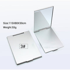 Ultra-thin Makeup Mirror Vanity Mirror Cosmetic 5 Sizes Make Up Pocket Silver Rectangle Foldable Compact Makeup Folding Mirrors