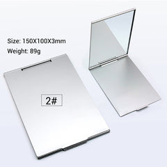 Ultra-thin Makeup Mirror Vanity Mirror Cosmetic 5 Sizes Make Up Pocket Silver Rectangle Foldable Compact Makeup Folding Mirrors