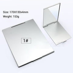 Ultra-thin Makeup Mirror Vanity Mirror Cosmetic 5 Sizes Make Up Pocket Silver Rectangle Foldable Compact Makeup Folding Mirrors