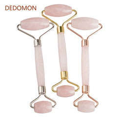 Rose Quartz Roller Slimming Face Massager Lifting Tool Natural Jade Facial Massage Roller Stone Skin Massage Beauty Care Set Box