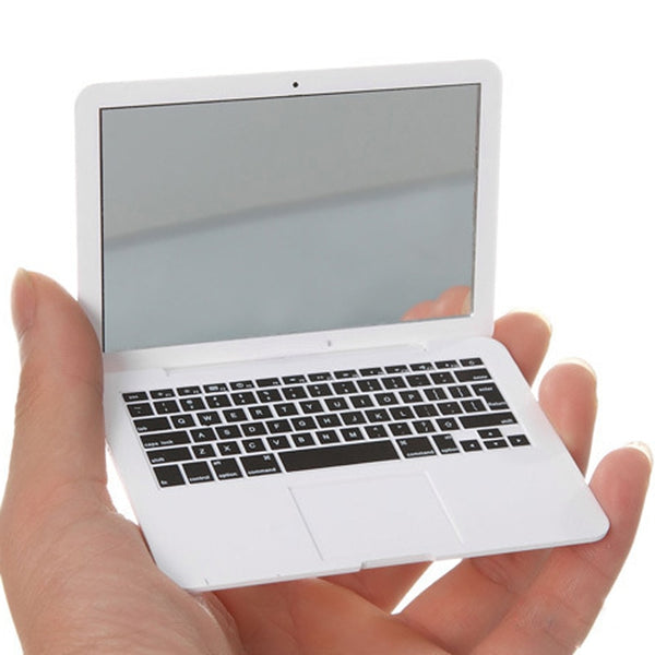 Cute MAKEUP Mini Pocket Laptop Style Clear Glass Women Cosmetic Beauty Mirror Fashion Notebook Form Makeup Mirror Book