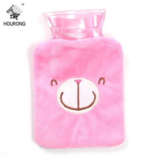 Cute Hot Water Bottles Hand Feet Warming Cartoon Water Filling Hot Water Bag Bottles Winter Portable Hand Warm Water Bottle
